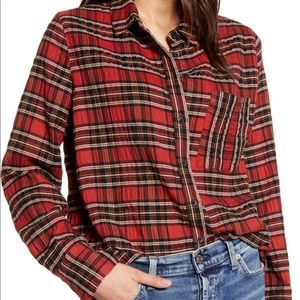 Treasure & Bond plaid boyfriend shirt